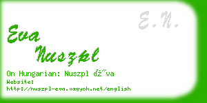 eva nuszpl business card